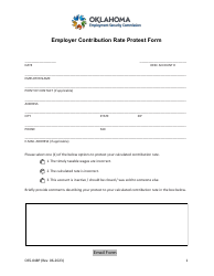 Document preview: Form OES-048P Employer Contribution Rate Protest Form - Oklahoma
