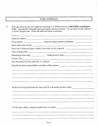 Judicial &amp; Gubernatorial Background Information Form - Kansas, Page 10