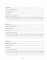 Judicial &amp; Gubernatorial Background Information Form - Kansas, Page 16