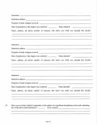 Judicial &amp; Gubernatorial Background Information Form - Kansas, Page 18