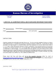 Judicial &amp; Gubernatorial Background Information Form - Kansas