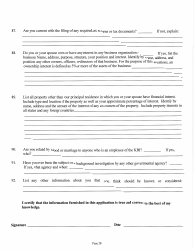 Judicial &amp; Gubernatorial Background Information Form - Kansas, Page 28