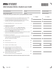 Schedule M1SLC Student Loan Credit - Minnesota