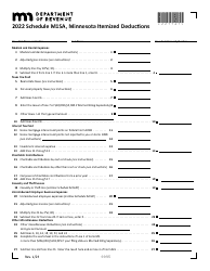 Schedule M1SA Minnesota Itemized Deductions - Minnesota