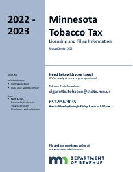 License Application for Tobacco Products Distributors and Subjobbers - Minnesota