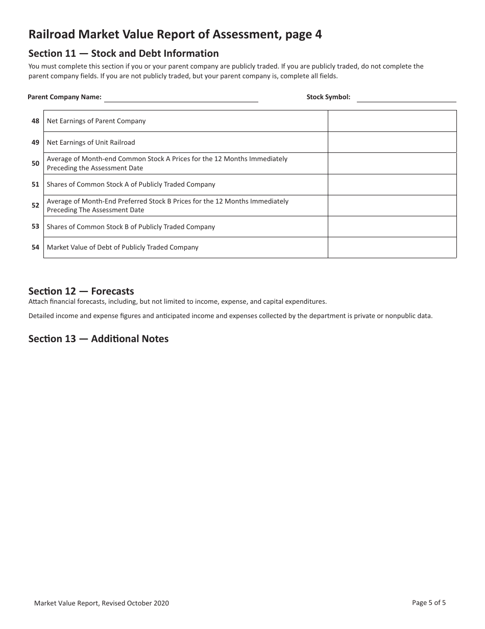 Railroad Market Value Report - Minnesota, Page 5