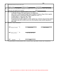 Form 4025 Request for a Waiver for Observation or Monitor Well(S) - Nevada, Page 2