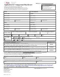 Document preview: Form HEA5213 Application for Campground Plan Review - Ohio