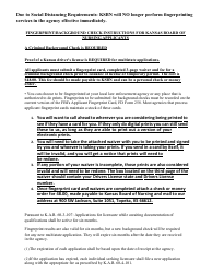 Waiver Agreement and Fbi Privacy Act Statement - Kansas