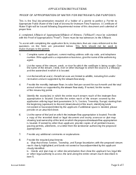 Application for Certificate of Water Right (Proof of Appropriation) for Instream Flow Purposes - Arizona, Page 6