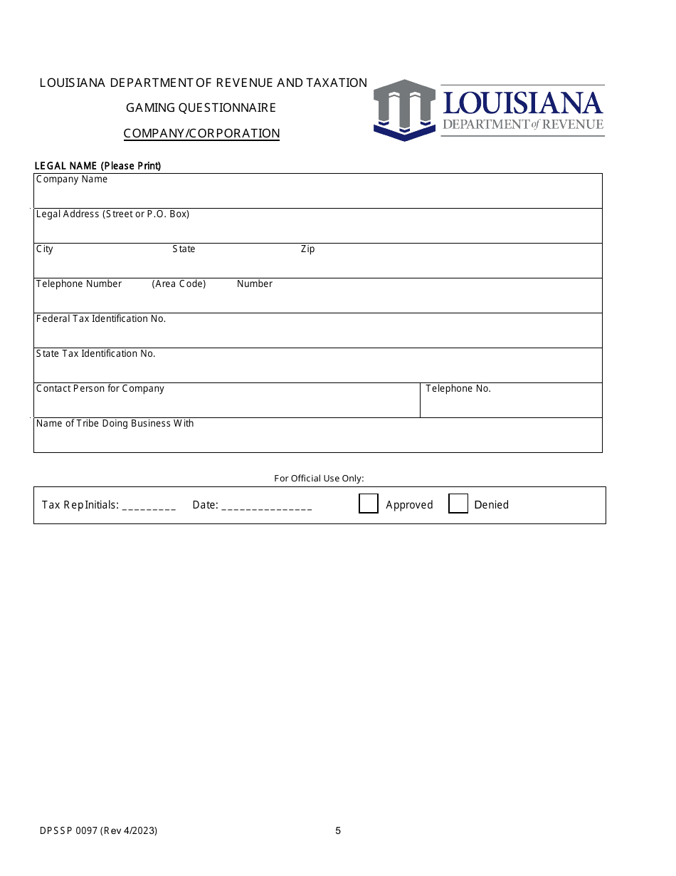 Form DPSSP0097 Renewal Application - Louisiana, Page 9