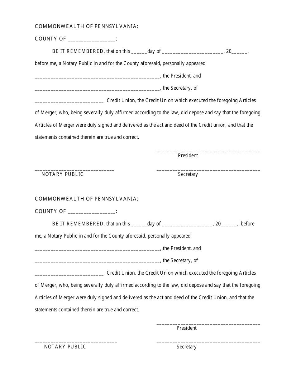 Articles of Merger - Pennsylvania, Page 7