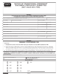 Form 735-227 Transitional Ownership Document (Tod) - Oregon, Page 3