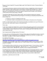 Form HUD-5380 Notice of Occupancy Rights Under the Violence Against Women Act - City of San Diego, California, Page 4