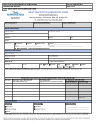 Form LSAD101F18.1 Meat Inspection Submission Form - Nova Scotia, Canada