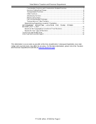 Instructions for Gross Receipts Reporting Location and the Appropriate Tax Rate - New Mexico, Page 2