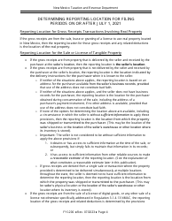 Instructions for Gross Receipts Reporting Location and the Appropriate Tax Rate - New Mexico, Page 4