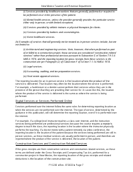 Instructions for Gross Receipts Reporting Location and the Appropriate Tax Rate - New Mexico, Page 7