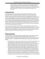 Instructions for Gross Receipts Reporting Location and the Appropriate Tax Rate - New Mexico, Page 9