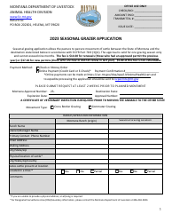 Seasonal Grazer Application - Montana