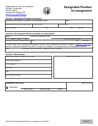 Form F627-053-000 Designated Plumber Un-assignment - Washington, Page 2