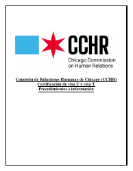 Document preview: Formulario De Solicitud De Certificacion De Visa U Y Visa T - City of Chicago, Illinois (Spanish)