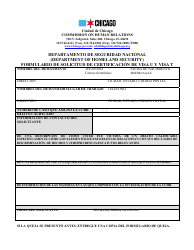 Formulario De Solicitud De Certificacion De Visa U Y Visa T - City of Chicago, Illinois (Spanish), Page 5