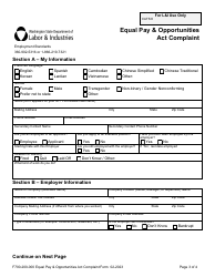 Form F700-200-000 Equal Pay &amp; Opportunities Act Complaint - Washington, Page 3