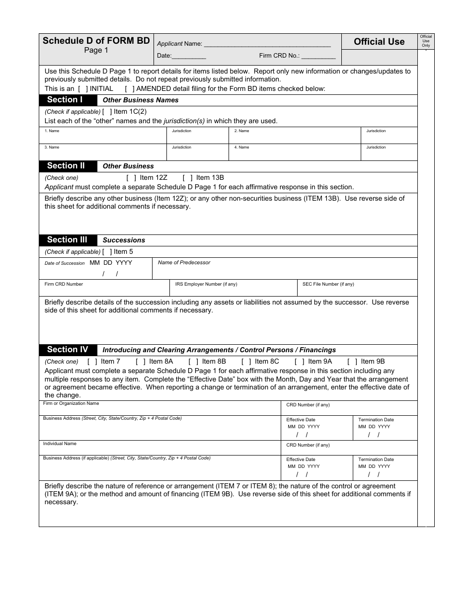 Form BD (SEC1490) Uniform Application for Broker-Dealer Registration, Page 14