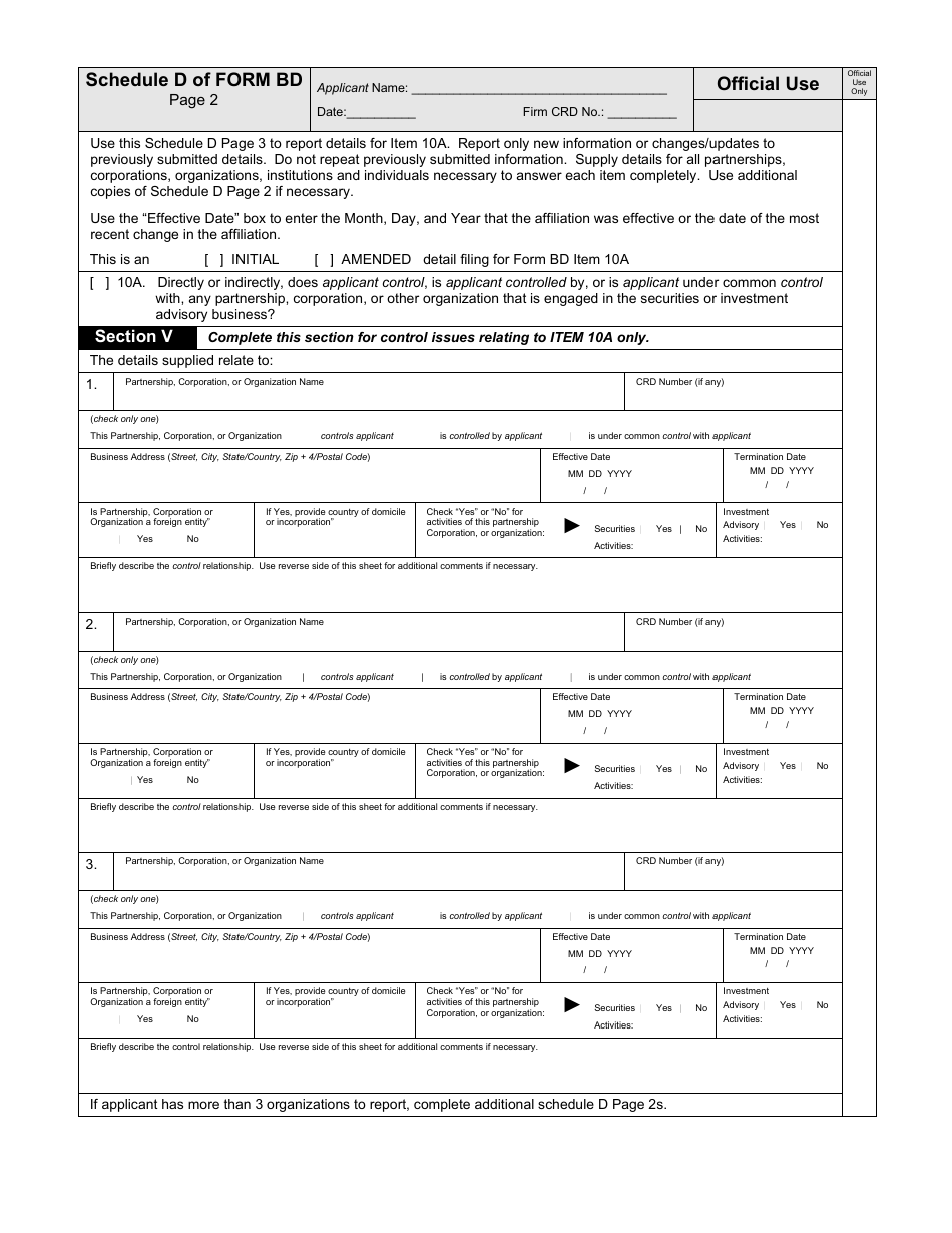Form BD (SEC1490) Uniform Application for Broker-Dealer Registration, Page 15