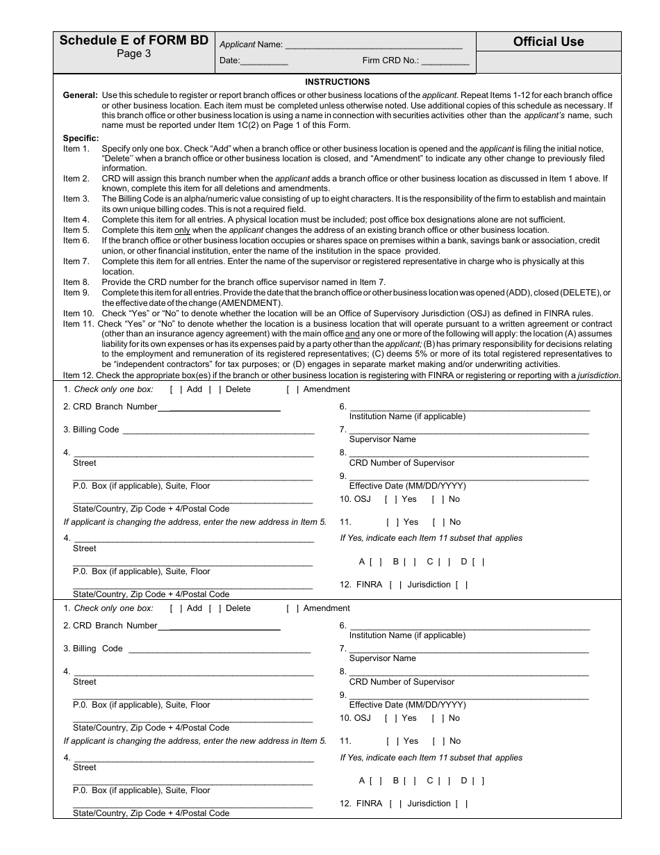 Form BD (SEC1490) Uniform Application for Broker-Dealer Registration, Page 17
