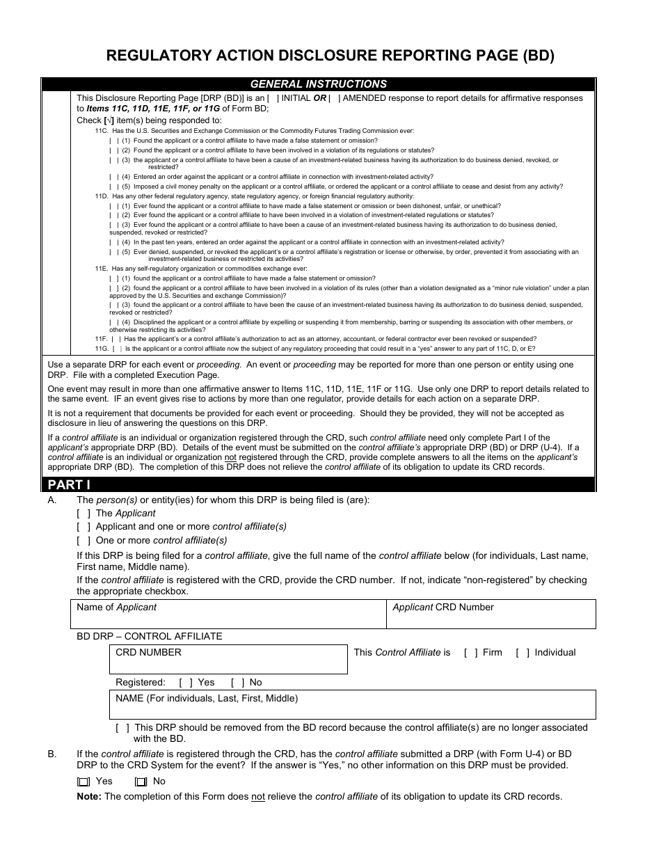 Form BD (SEC1490) Uniform Application for Broker-Dealer Registration, Page 20