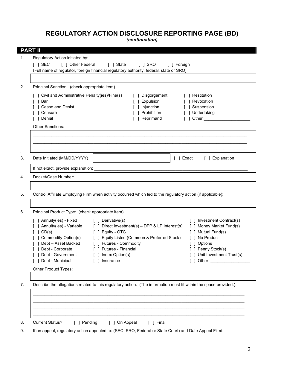 Form BD (SEC1490) Uniform Application for Broker-Dealer Registration, Page 21
