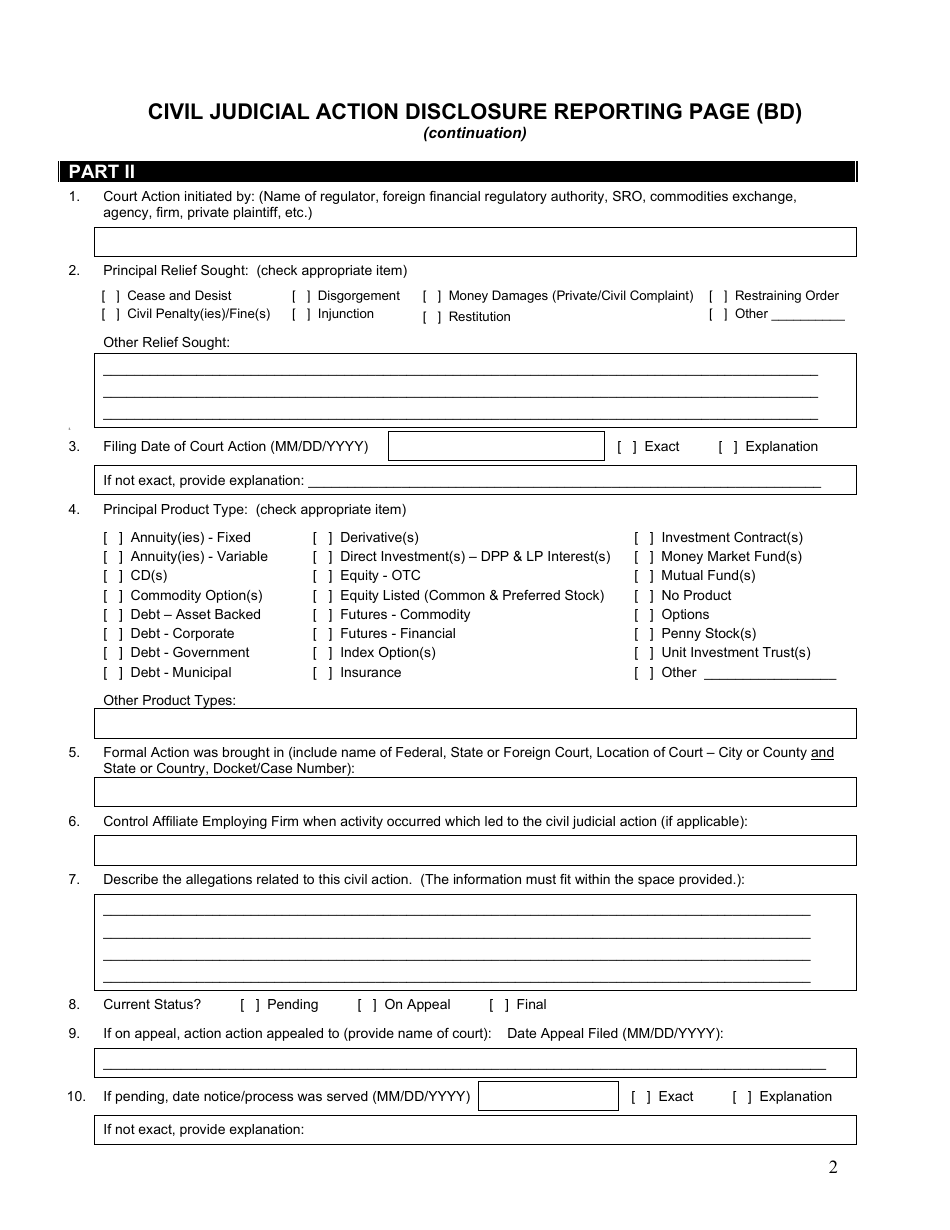 Form BD (SEC1490) Uniform Application for Broker-Dealer Registration, Page 24