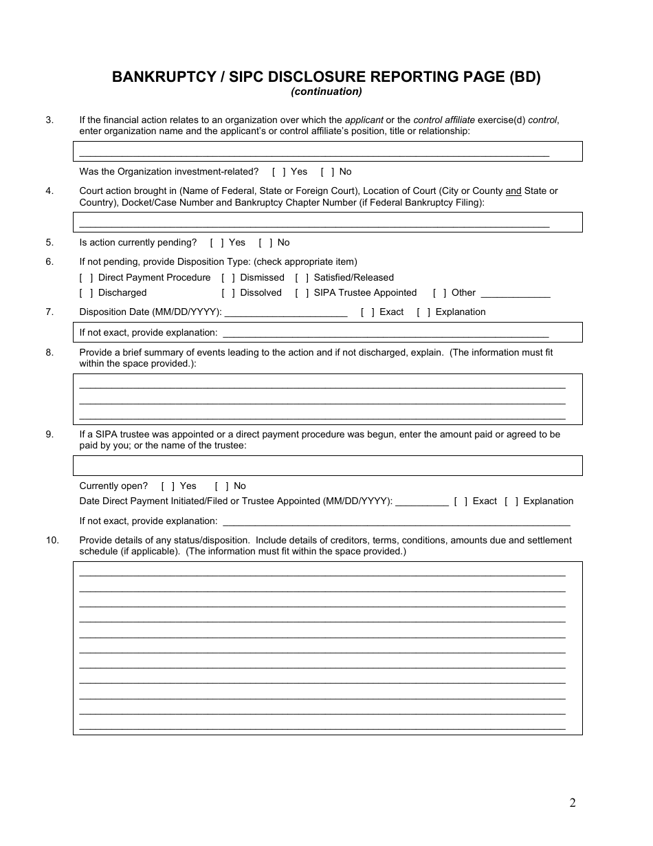 Form BD (SEC1490) Uniform Application for Broker-Dealer Registration, Page 27