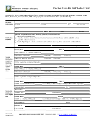 Form CFN552-0368 Inactive Provider Distribution Form - Iowa