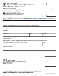Form 621 Notice of Transfer of Reserved Name - Rhode Island, Page 2