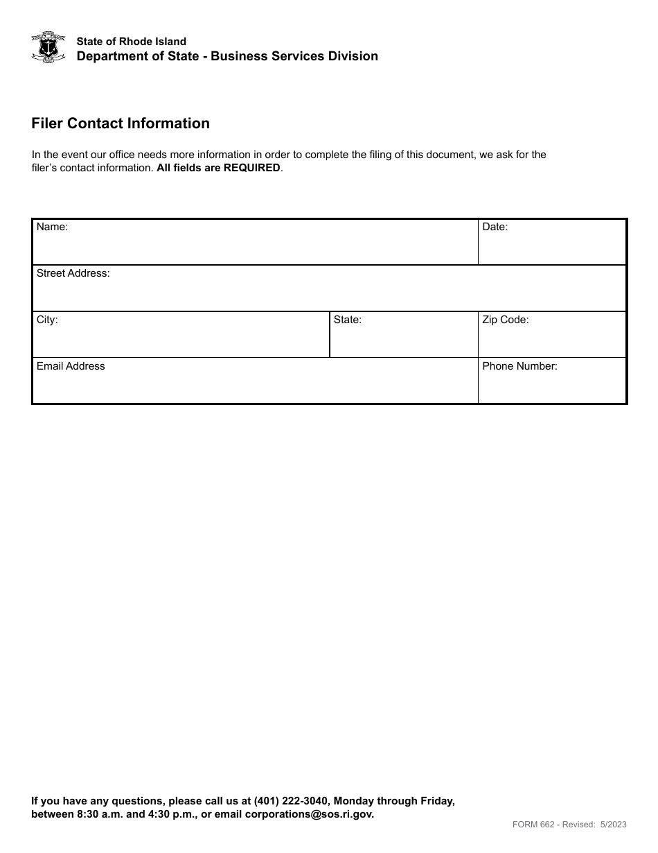 Form 662 Application for Renewal of Registration of an Athlete Agent - Rhode Island, Page 5