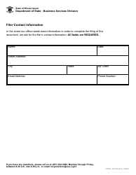 Form 665 Application for the Registration of a Service Mark - Rhode Island, Page 5