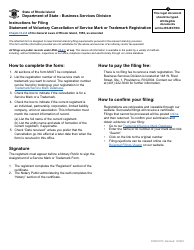 Form 670 Statement of Voluntary Cancellation of Service Mark or Trademark Registration - Rhode Island