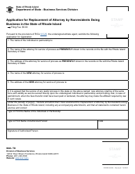 Form 663B Application for Replacement of Attorney by Nonresidents Doing Business in the State of Rhode Island - Rhode Island, Page 2