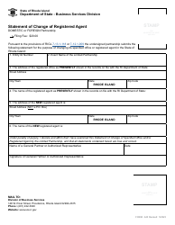 Form 643 Statement of Change of Registered Agent - Domestic or Foreign Partnership - Rhode Island, Page 2