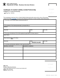 Form 300A Certificate of Limited Liability Limited Partnership - Domestic Limited Partnership - Rhode Island, Page 3