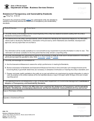 Form 650 Statement of Transparency and Sustainability Standards - Rhode Island, Page 2