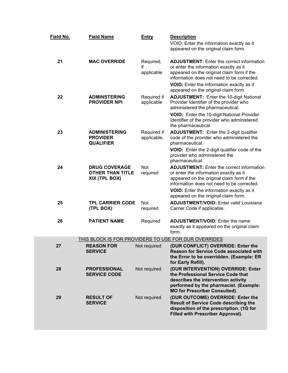 Form 211 Drug Adjustment Form - Medical Assistance Program - Louisiana, Page 3