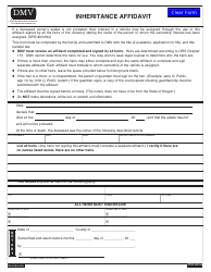 Document preview: Form 735-516 Inheritance Affidavit - Oregon