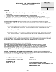 Form 735-24 Certificate of Vision - Oregon, Page 2