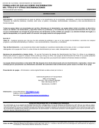 Formulario DOT OCR-0002SP Formulario De Quejas Sobre Discriminacion Del Titulo VI Y Otras Discriminaciones - California (Spanish), Page 3