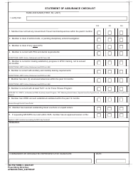 Document preview: 944 FW Form 3 Statement of Assurance Checklist