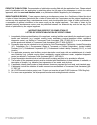 Form HF51 Letter of Intent/Publication of Intent - Tennessee, Page 2